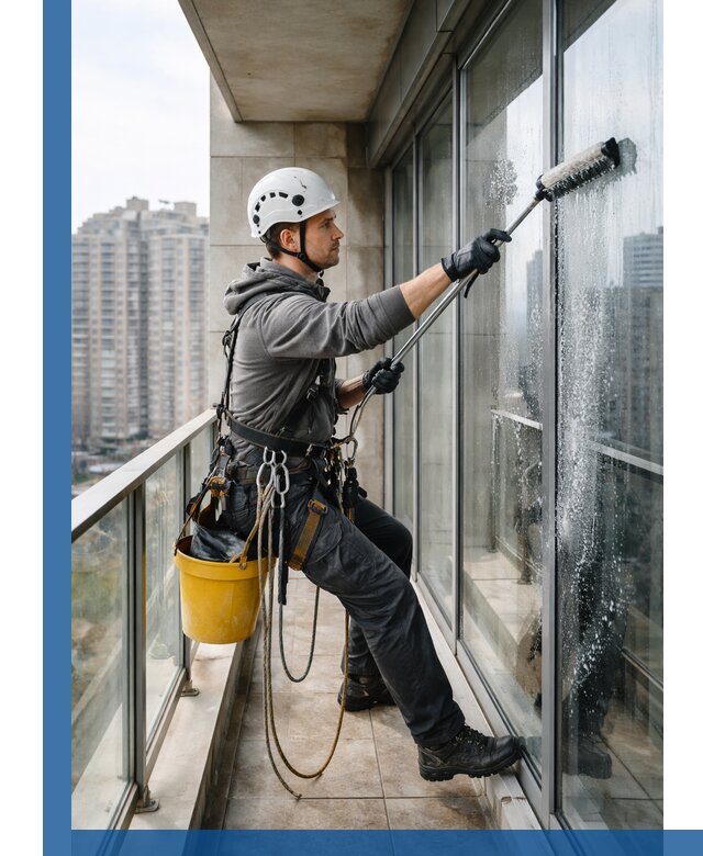 Профессиональная мойка балконного остекления в Красноярске