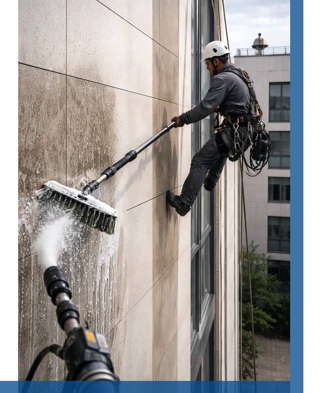 Мойка фасада из керамогранита в Красноярске от 305 р. | ВЫСОТНИК-Крс