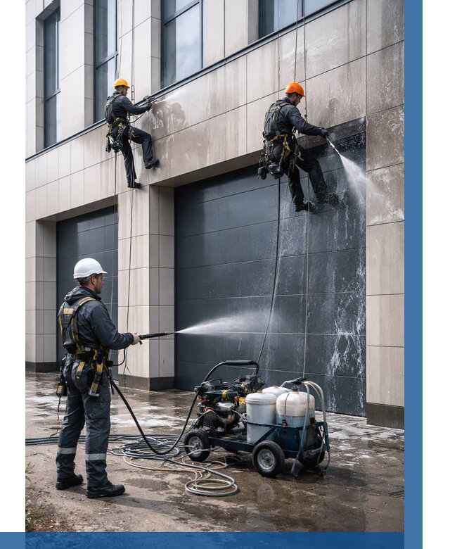 Послестроительная мойка фасада в Красноярске от 305 р. | ВЫСОТНИК-Крс