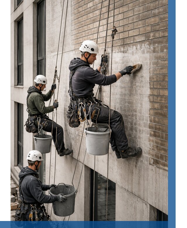 Удаление высолов с фасада в Красноярске от 254 р. | ВЫСОТНИК-Крс