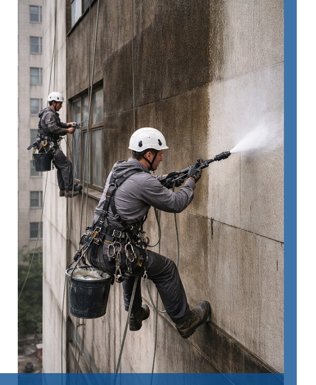 Очистка фасада от копоти в Красноярске от 254 р. | ВЫСОТНИК-Крс