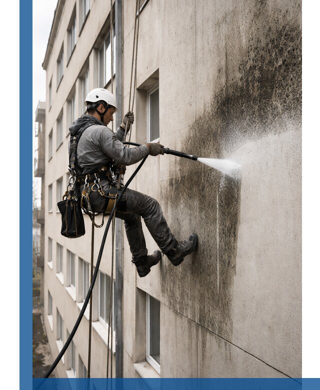 Профессиональная очистка фасадов от плесени в Красноярске