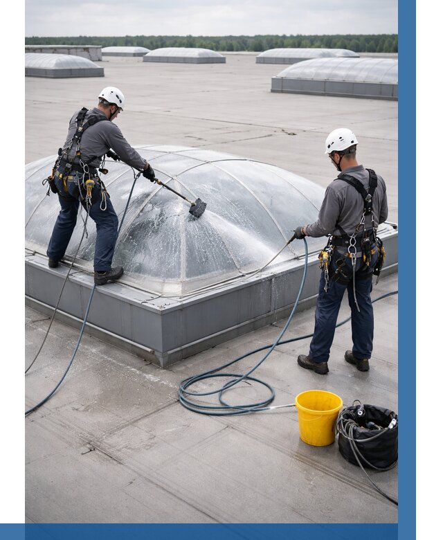 Мойка зенитных фонарей в Красноярске, заказать от 4572 р. | ВЫСОТНИК-Крс