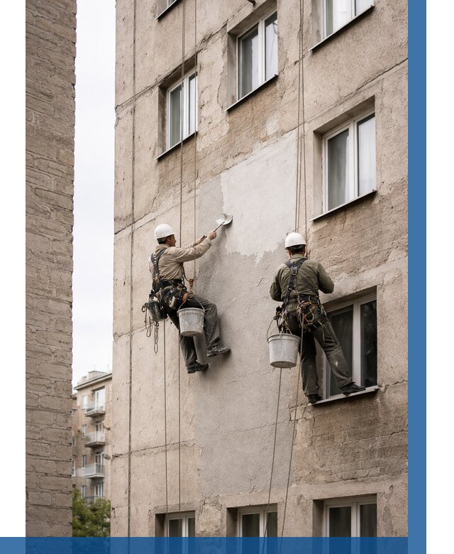 Косметический ремонт фасада в Красноярске от 1118 р. | ВЫСОТНИК-Крс