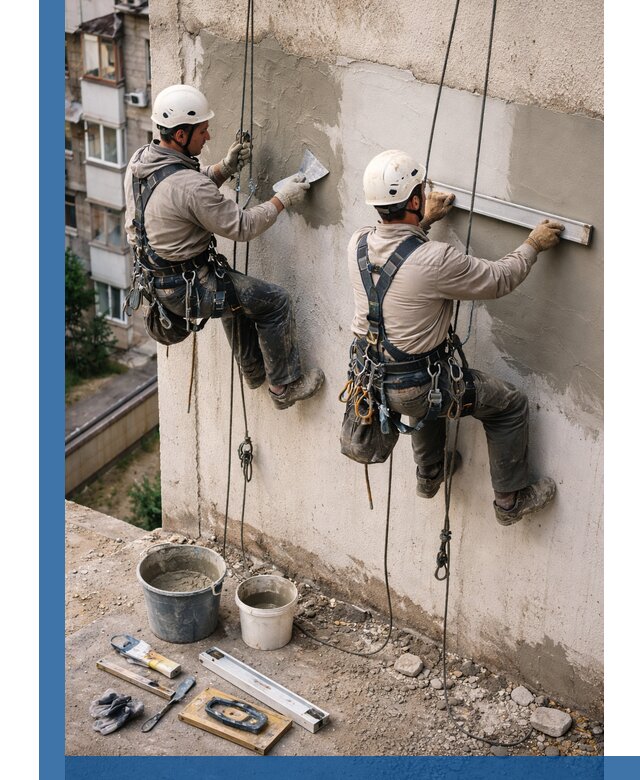 Комплексный ремонт штукатурного фасада с гарантией в Красноярске