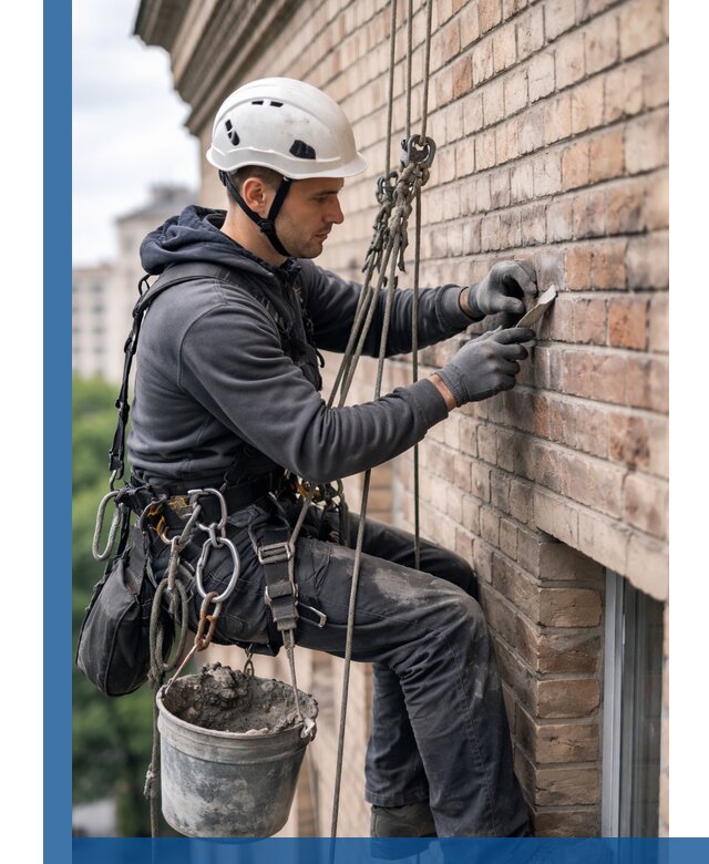 Качественный ремонт кирпичной кладки фасада в Красноярске с гарантией