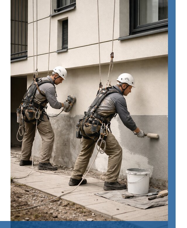 Окраска цоколя здания в Красноярске от 457 р. под ключ | ВЫСОТНИК-Крс