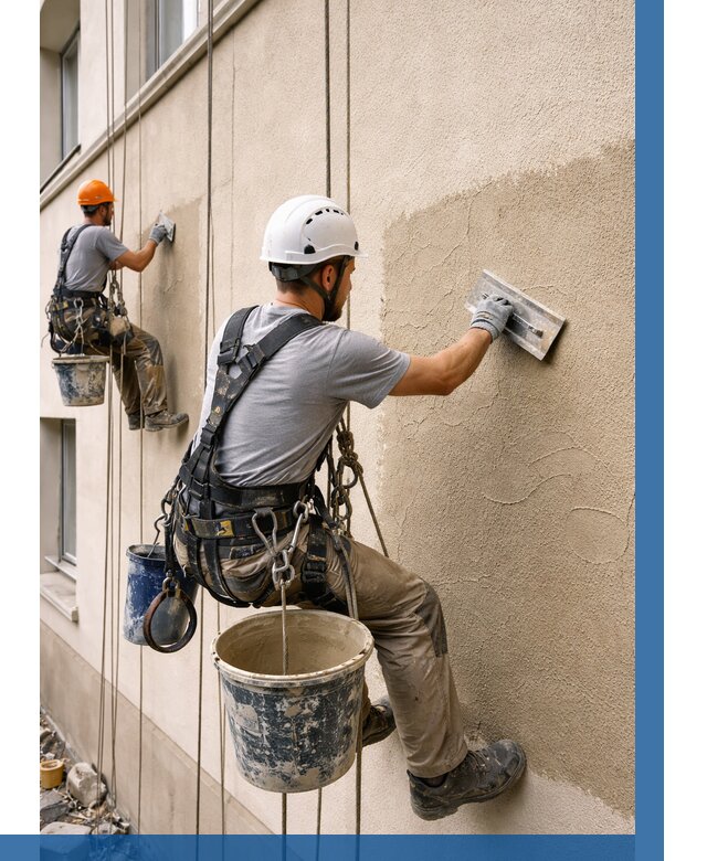 Декоративная штукатурка фасада в Красноярске от 1219 р. | ВЫСОТНИК-Крс