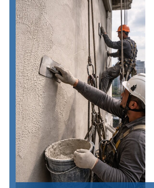 Декоративная штукатурка фасада с утеплением и защитой в Красноярске