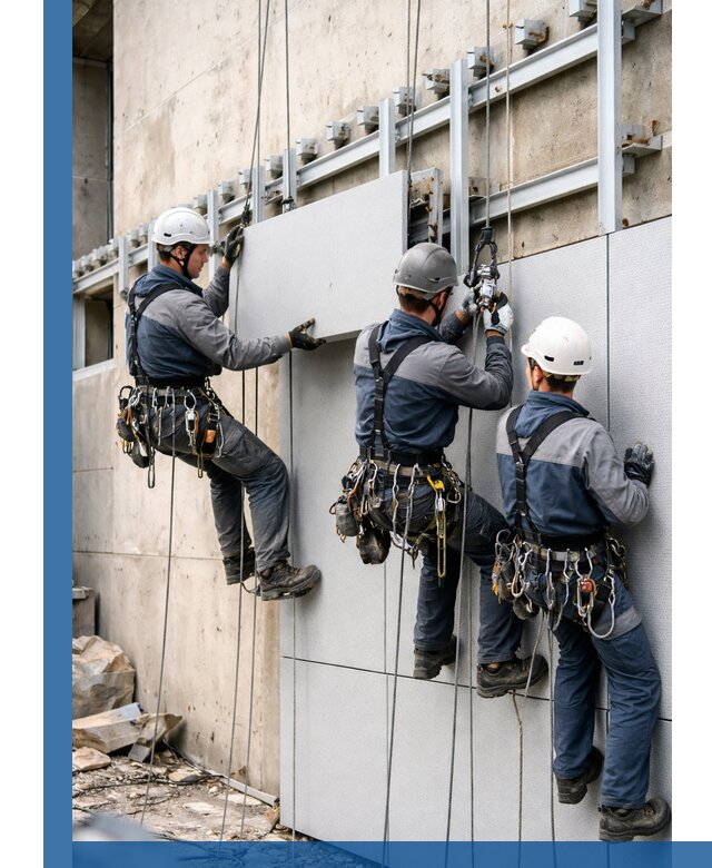 Монтаж вентилируемого фасада в Красноярске под ключ с гарантией качества