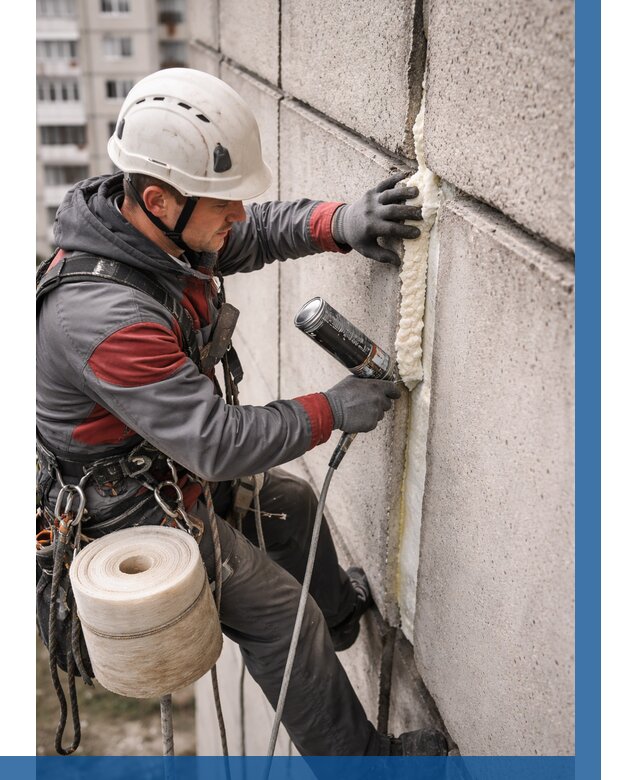 Утепление межпанельных швов в Красноярске от 711 р. | ВЫСОТНИК-Крс