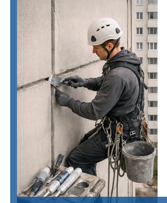 Ремонт межпанельных швов в Красноярске герметизация и восстановление