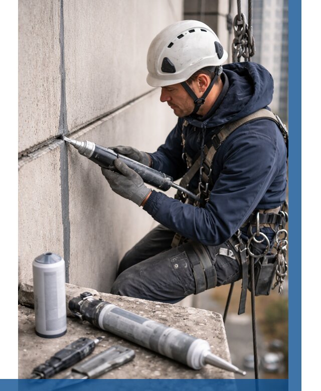 Вторичная герметизация швов в Красноярске от 457 р. | ВЫСОТНИК-Крс