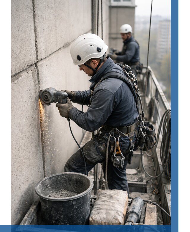 Штробление межпанельных швов в Красноярске от 1219 р. | ВЫСОТНИК-Крс