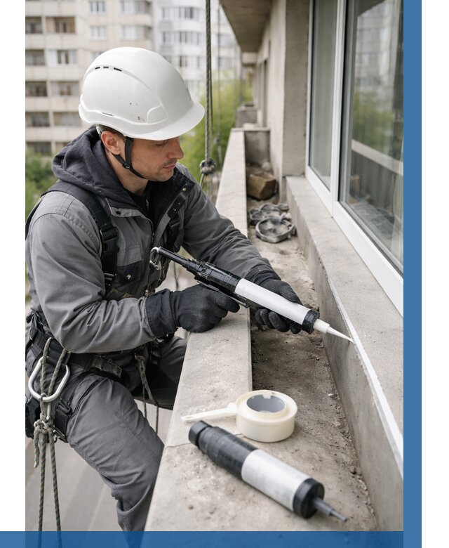 Герметизация швов лоджии в Красноярске от 4572 р. | ВЫСОТНИК-Крс