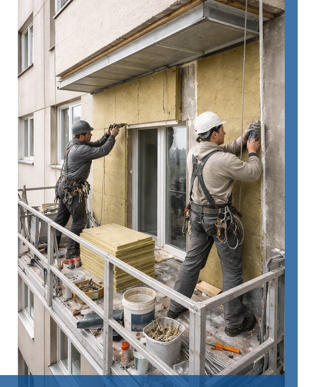 Утепление балкона снаружи в Красноярске от 1626 р. под ключ ВЫСОТНИК-Крс