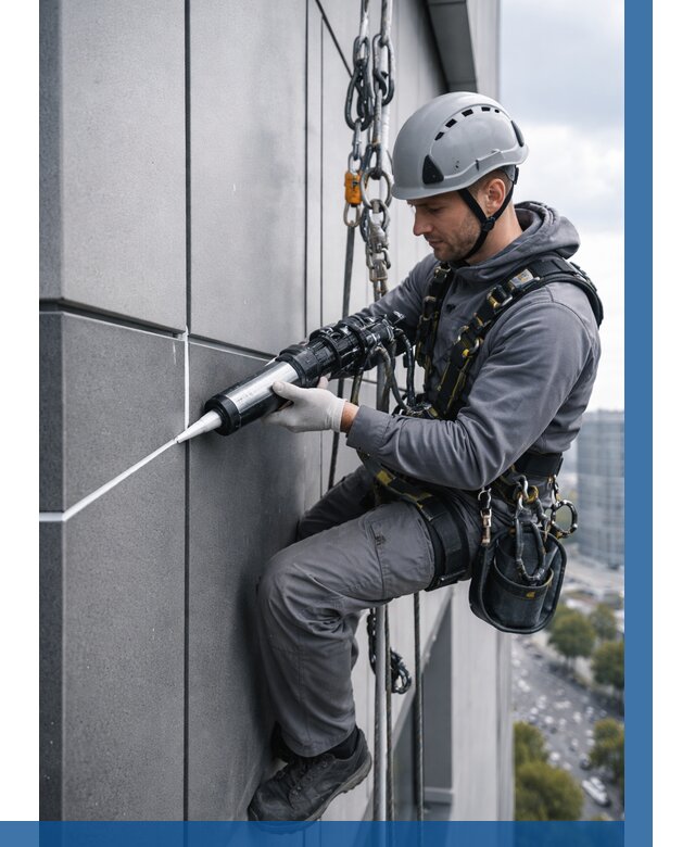 Герметизация стыков фасадных панелей в Красноярске от 6604 р.| ВЫСОТНИК-Крс