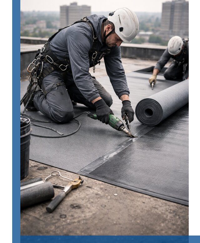 Ремонт мягкой кровли в Красноярске с выездом промальпинистов