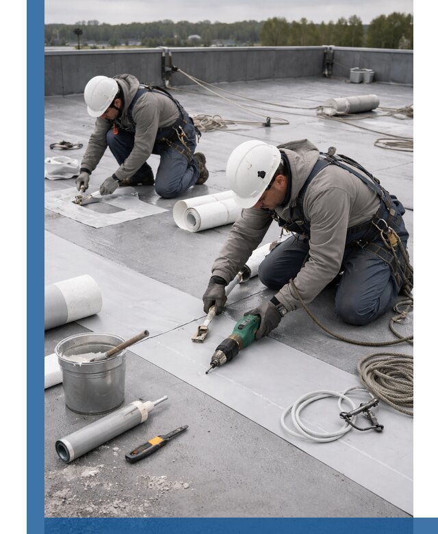 Ремонт мембранной кровли в Красноярске качественно и с гарантией