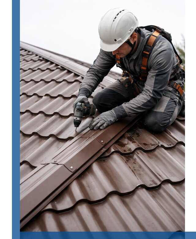 Ремонт металлочерепицы на крыше в Красноярске профессионально