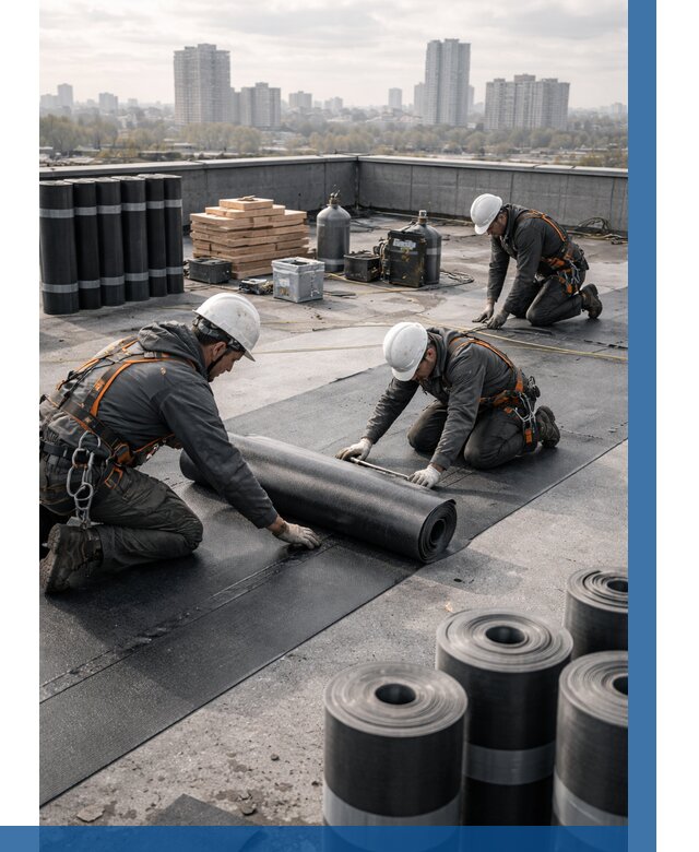 Монтаж мягкой кровли под ключ в Красноярске от 457 р. | ВЫСОТНИК-Крс