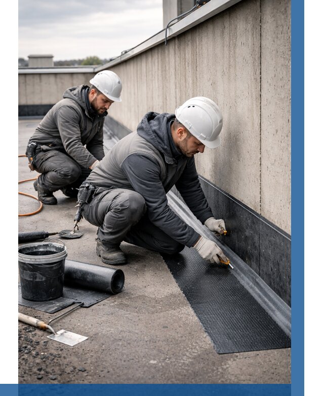 Гидроизоляция примыканий на кровле в Красноярске от 914 р. | ВЫСОТНИК-Крс