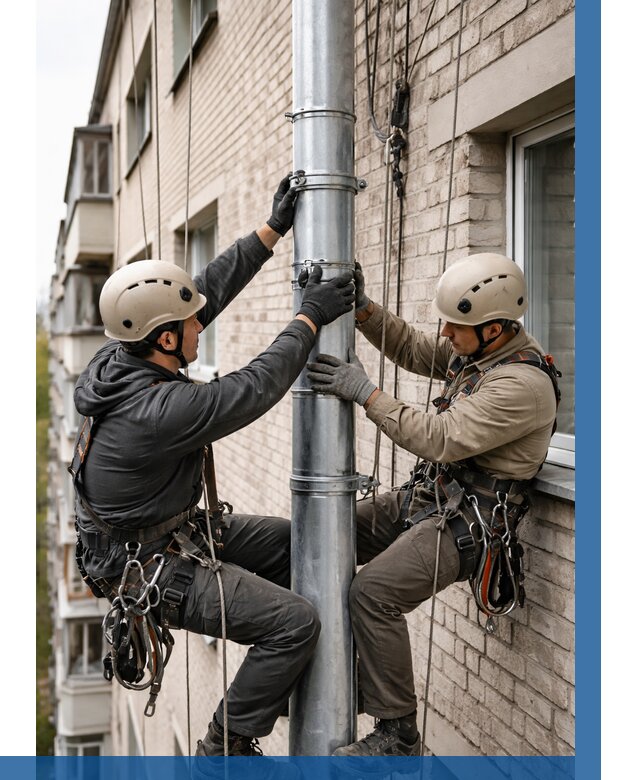 Замена водосточных труб в Красноярске от 6604 р. | ВЫСОТНИК-Крс