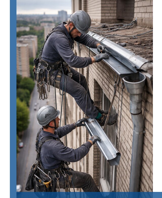 Ремонт водосточных желобов в Красноярске, быстро и качественно