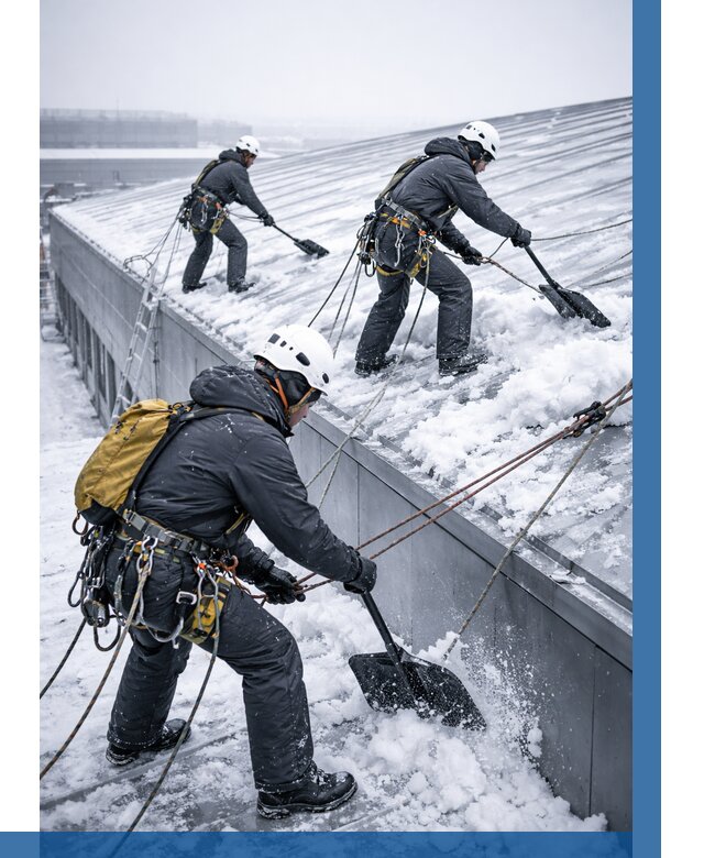 Очистка навесов от снега в Красноярске от 4572 р. | ВЫСОТНИК-Крс