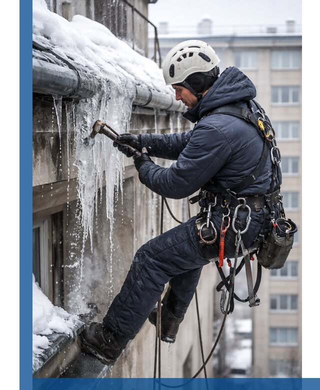 Удаление наледи и чистка водостоков в Красноярске оперативно и безопасно