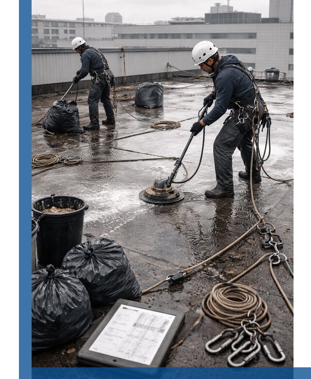 Плановая очистка кровли по графику в Красноярске для безопасности