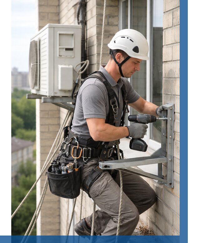 Установка кронштейнов кондиционера в Красноярске от 3556 р. | ВЫСОТНИК-Крс