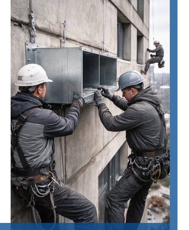 Монтаж вентиляционных коробов в Красноярске от 3048 р. | ВЫСОТНИК-Крс