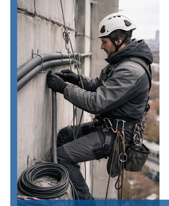 Профессиональный монтаж гофры для кабеля в Красноярске с гарантией