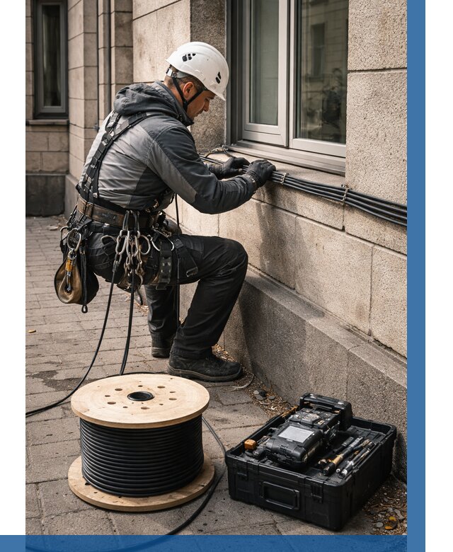 Прокладка оптоволоконного кабеля в Красноярске от 813 р. | ВЫСОТНИК-Крс