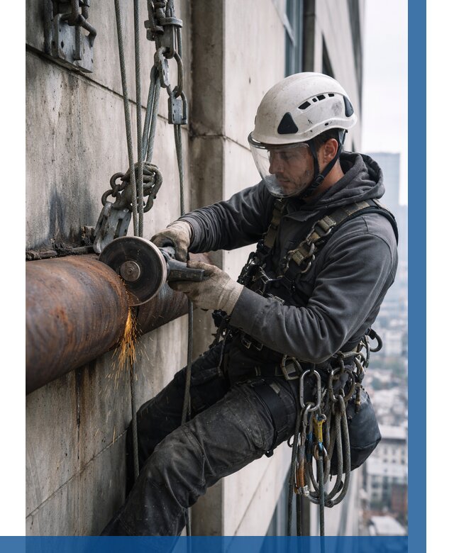 Резка металла на высоте в Красноярске по цене от 4572 р. | ВЫСОТНИК-Крс