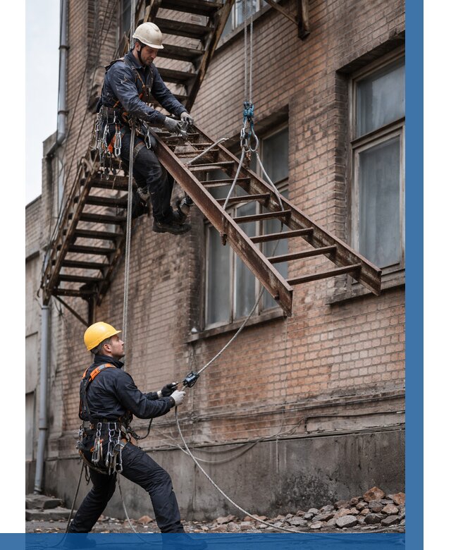 Демонтаж пожарной лестницы в Красноярске от 12192 р. | ВЫСОТНИК-Крс