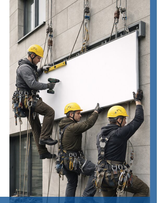 Монтаж рекламной вывески в Красноярске от 8128 р. | ВЫСОТНИК-Крс