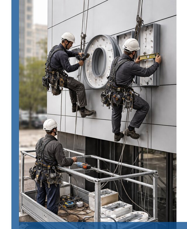 Профессиональный монтаж световых букв в Красноярске под ключ