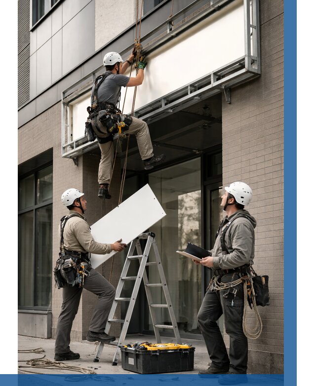 Монтаж светового короба в Красноярске от 6604 р. | ВЫСОТНИК-Крс