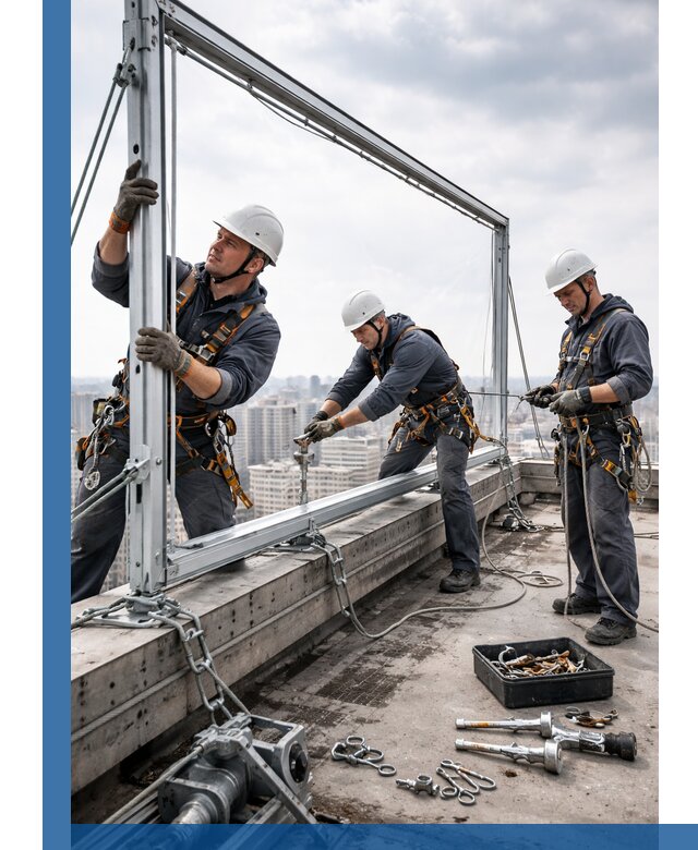 Монтаж крышных рекламных конструкций под ключ в Красноярске