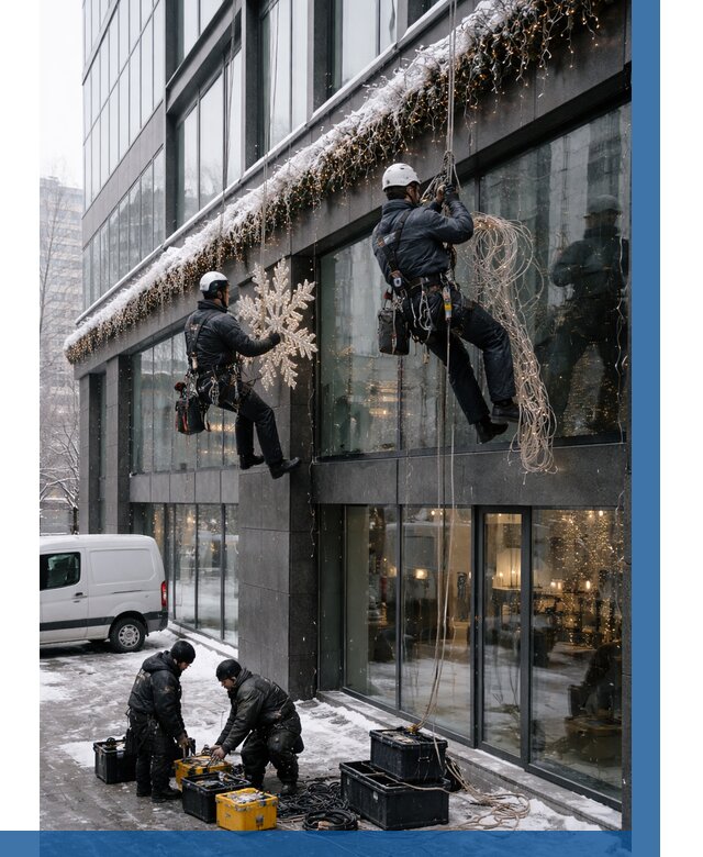 Демонтаж новогоднего оформления в Красноярске от 5588 р. | ВЫСОТНИК-Крс