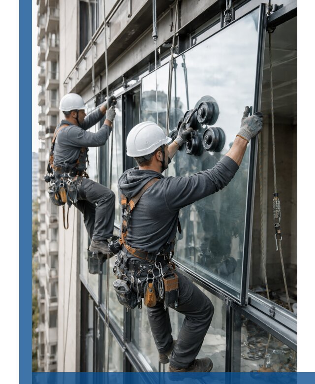 Витражное остекление фасадов и лоджий в Красноярске под ключ