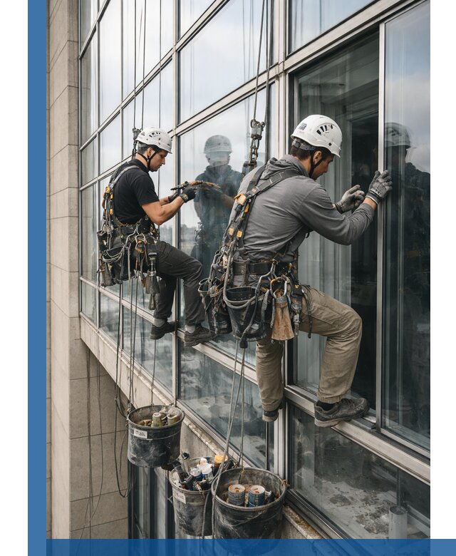 Ремонт витражных конструкций и фасадного остекления в Красноярске