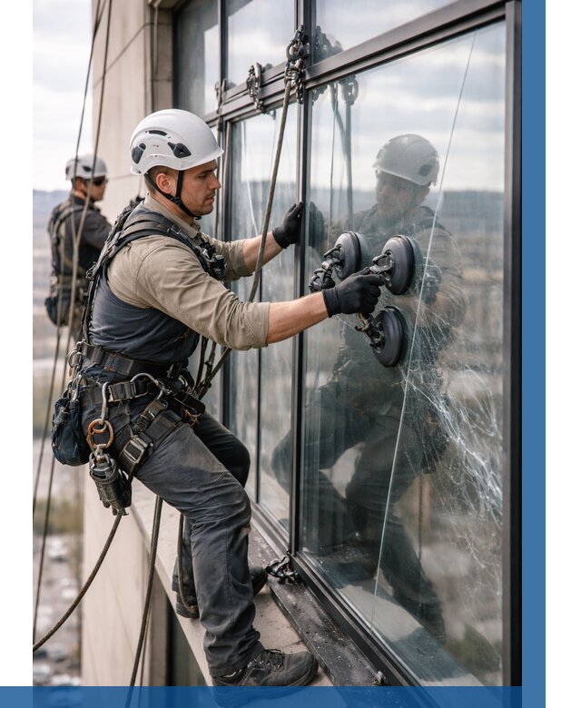 Замена стекла в витраже в Красноярске под ключ от 8636 р. | ВЫСОТНИК-Крс