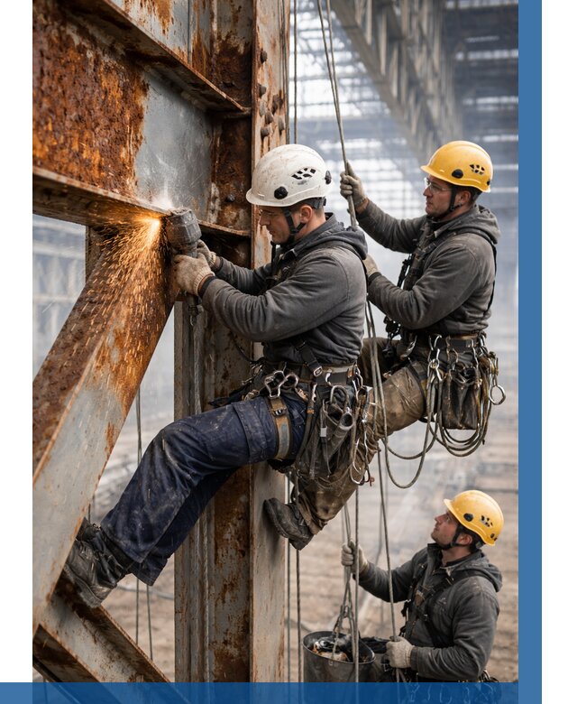 Зачистка металла от ржавчины в Красноярске от 356 р. | ВЫСОТНИК-Крс