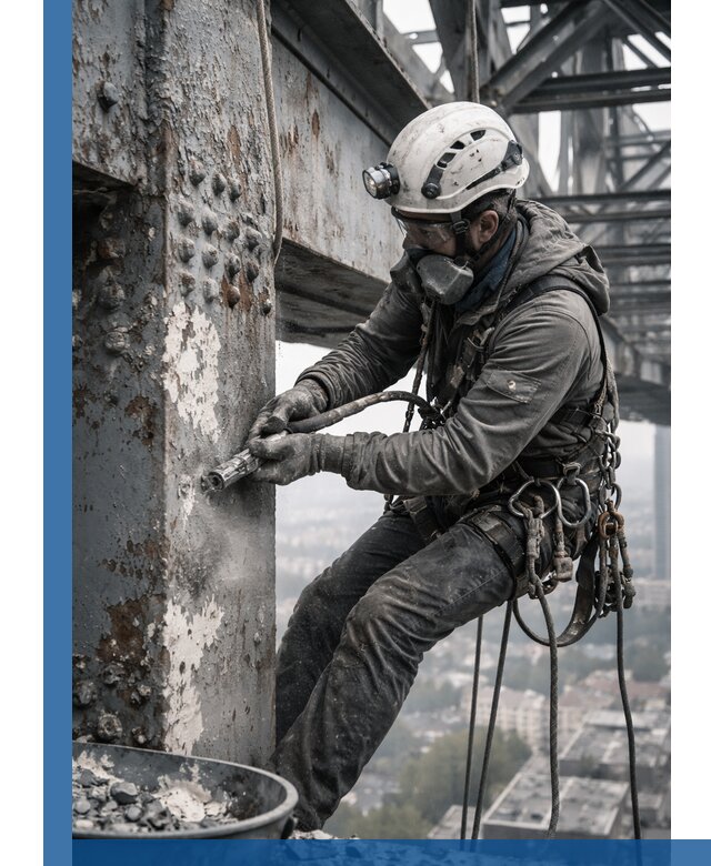 Удаление старой краски с металлических конструкций в Красноярске