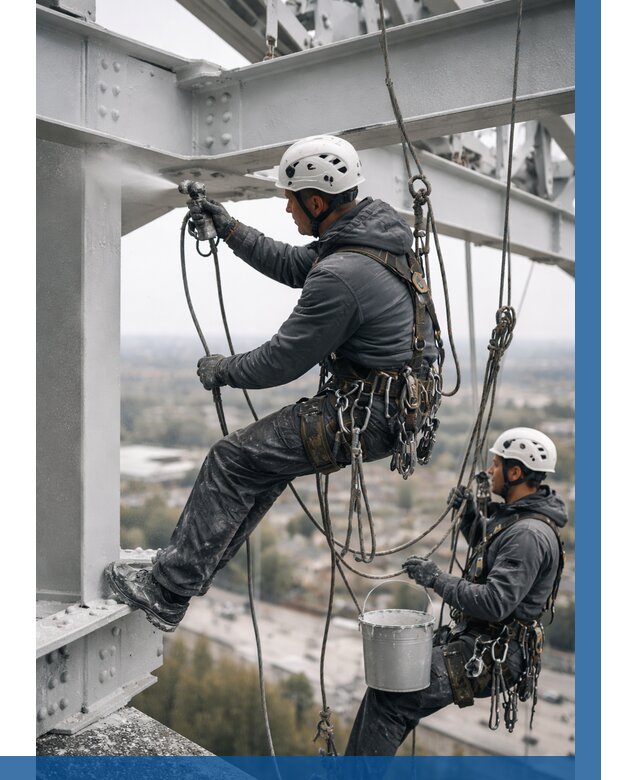 Покраска металлоконструкций на высоте в Красноярске 356 р |ВЫСОТНИК-Крс