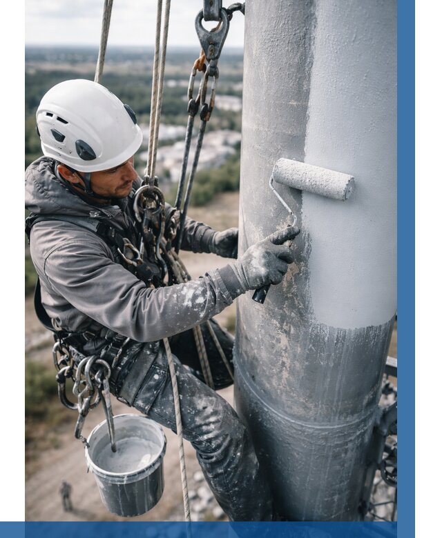 Покраска мачт связи под ключ в Красноярске от 864 р. | ВЫСОТНИК-Крс