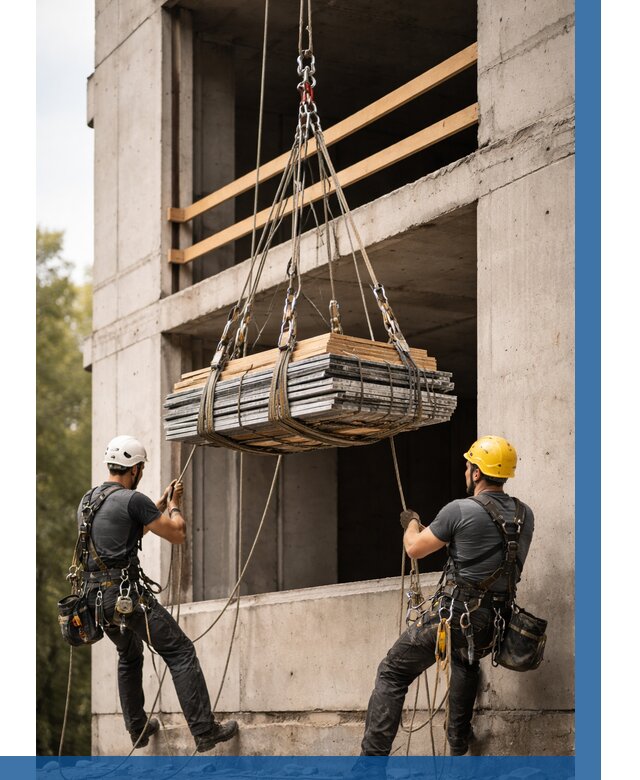 Подъем материала на этаж веревками в Красноярске от 1524 р. | ВЫСОТНИК-Крс